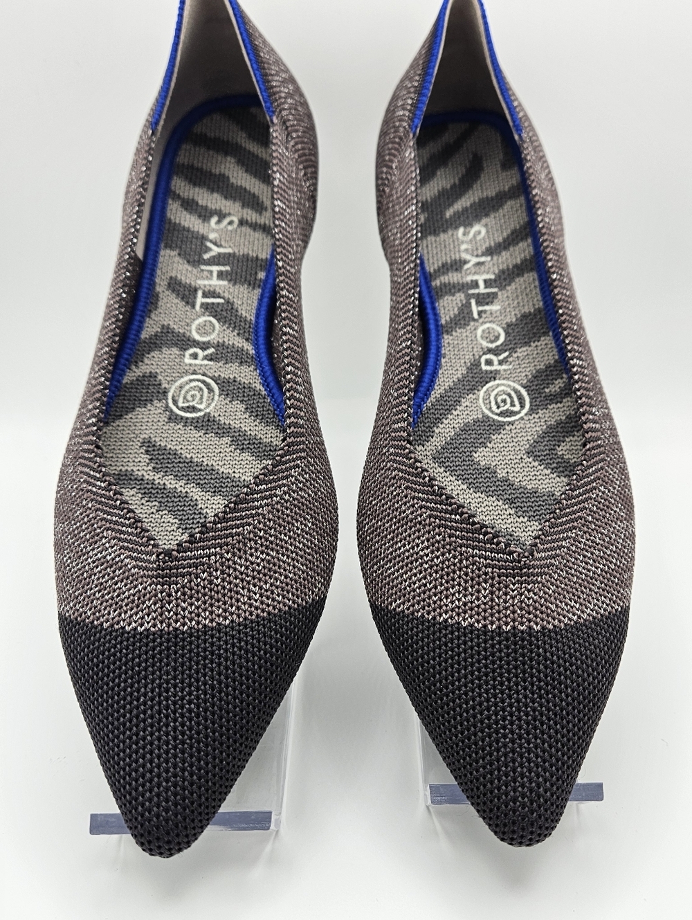 NIB Rothy's Points In Twilight Metallic Captoe Size 7